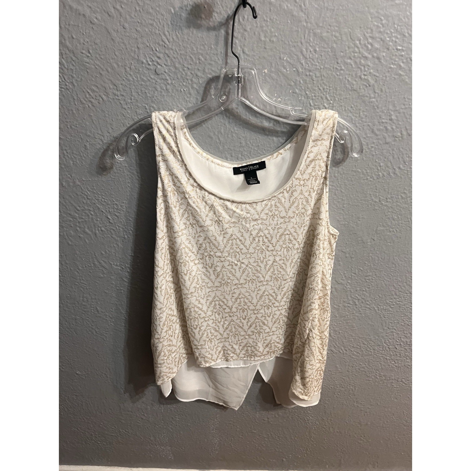 White House Black Market Womes Sleeveless Blouse Size Small Scoop Neck